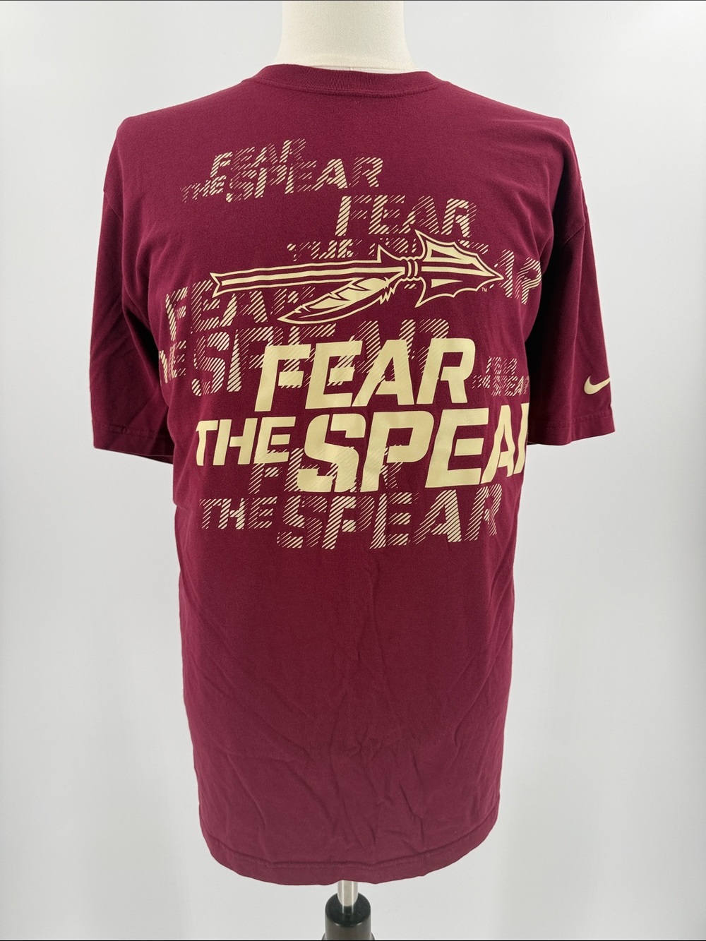 Nike Men’s Florida State Maroon Graphic 'Fear the Spear' Short Sleeve Tee